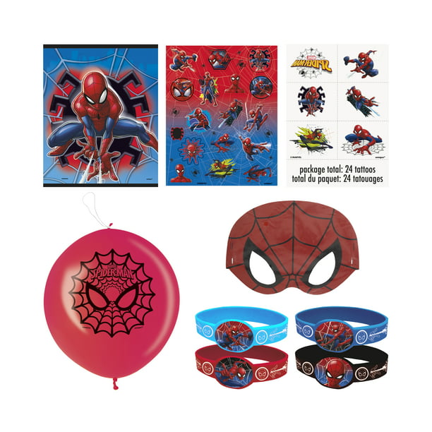 Glow in the Dark Stickers Birthday Party Favour Ideas Spider-Man Stickers x 5